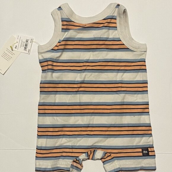 NWT Tea Collection Striped Romper Size 0-3 Months - Picture 5 of 5